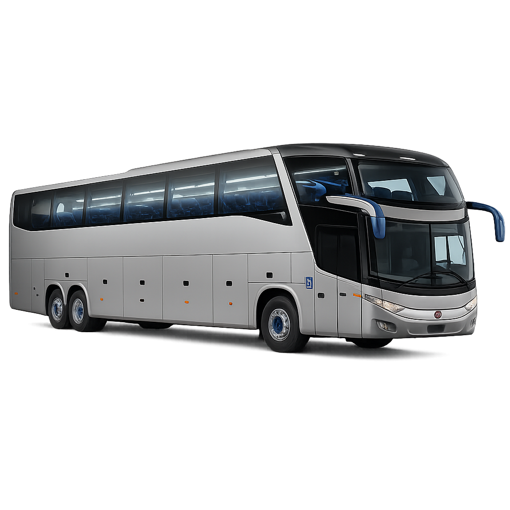 Modern coach ready for travel in South Africa